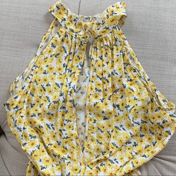 SUMMER SLEEVELESS ROMPER PRETTY YELLOW FLORAL - Picture 7 of 7